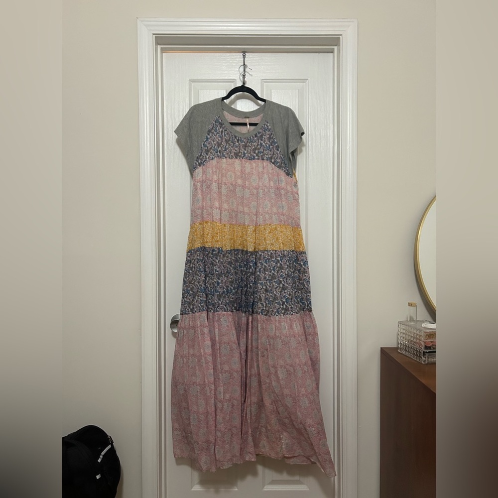 Free People Party All Around T-shirt Maxi Dress